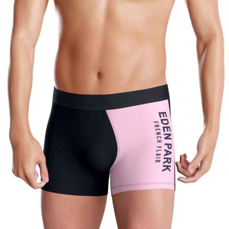 EDEN PARK Boxer Homme Coton BICOUL Rose Marine