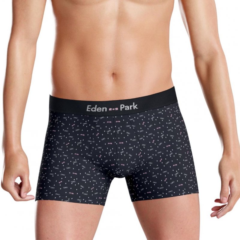 EDEN PARK Boxer Homme Coton NOEUDBAL Rose Marine