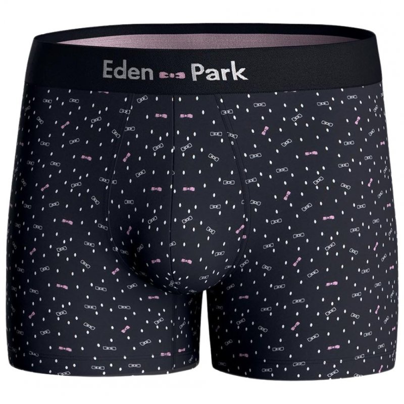 EDEN PARK Boxer Homme Coton NOEUDBAL Rose Marine