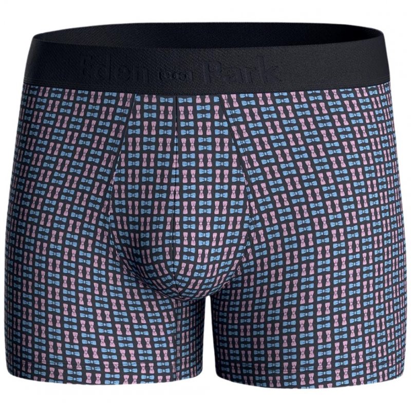 EDEN PARK Boxer Homme Coton NOEUDSBIC Rose Marine