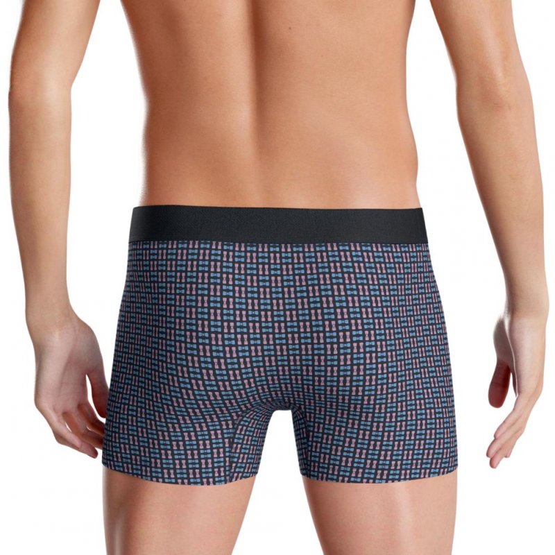 EDEN PARK Boxer Homme Coton NOEUDSBIC Rose Marine