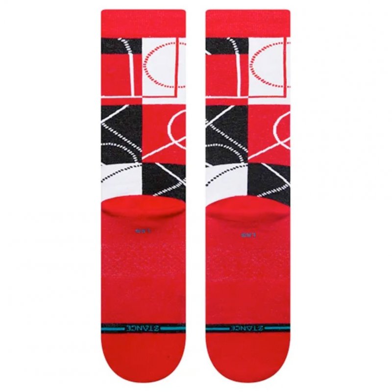 STANCE Chaussettes Homme Coton ZONE CHI Rouge Noir NBA