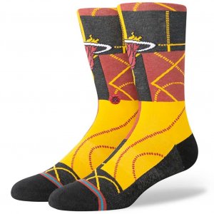 STANCE Chaussettes Homme Coton ZONE MIA Jaune Noir NBA