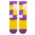 STANCE Chaussettes Homme Coton ZONE LAL Jaune Violet NBA