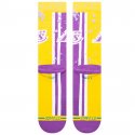 STANCE Chaussettes Homme Coton OVERSPRAY LAL Jaune Violet NBA