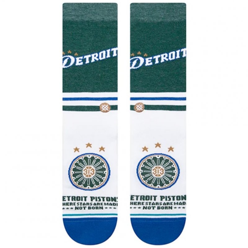 STANCE Chaussettes Homme Coton CE 2023 DET Vert Blanc NBA