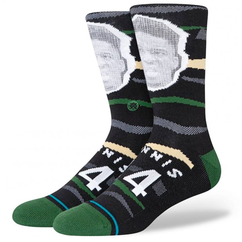 STANCE Chaussettes Homme Coton FAXED GIANNIS Noir Vert NBA