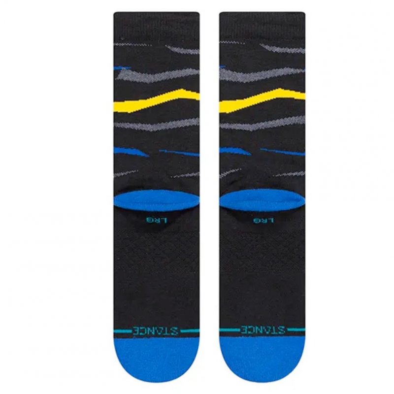 STANCE Chaussettes Homme Coton FAXED CURRY Noir Bleu NBA