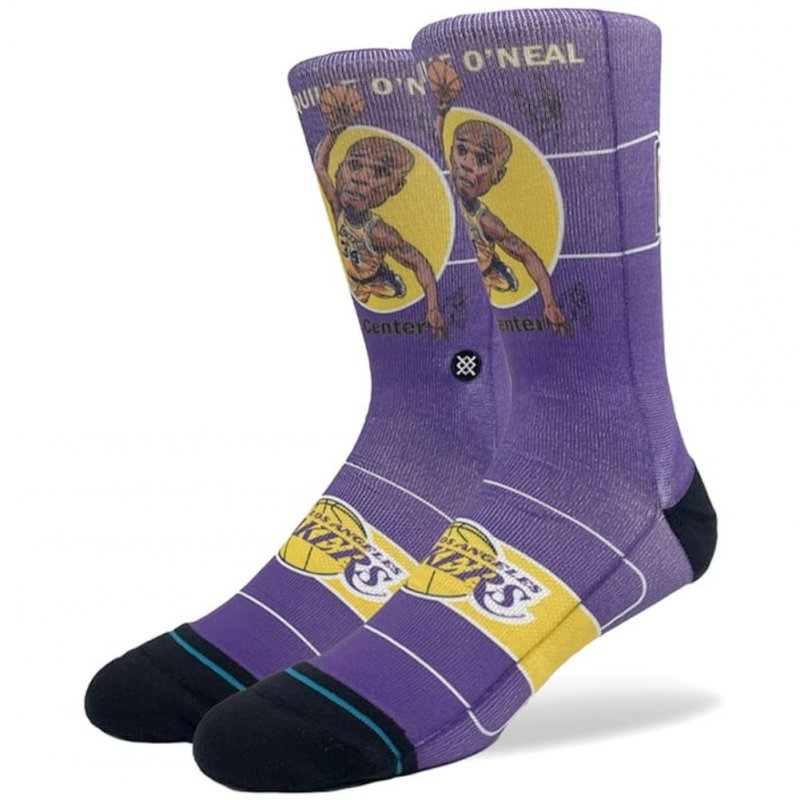 STANCE Chaussettes Homme Coton RETRO BIGHEAD SHAQ Violet Jaune NBA