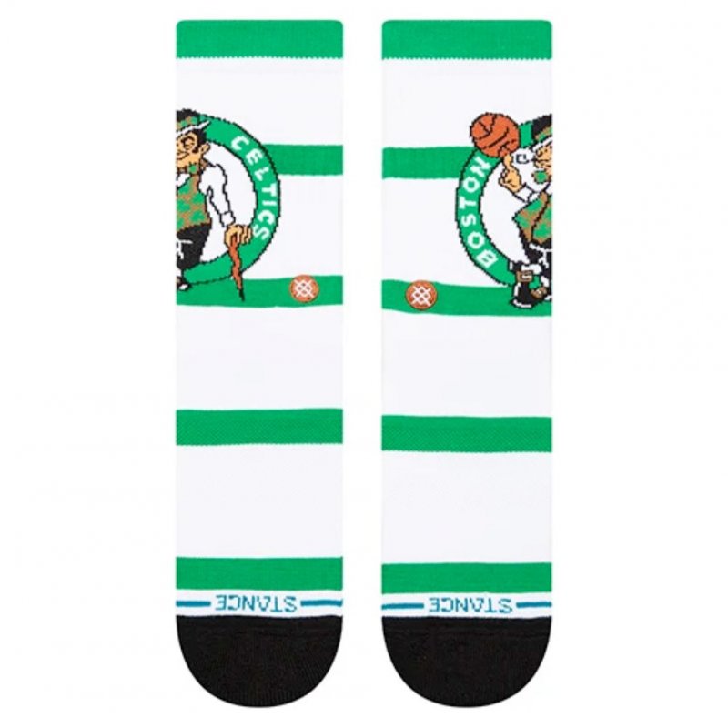 STANCE Chaussettes Homme Coton PREP BOS Blanc Vert NBA