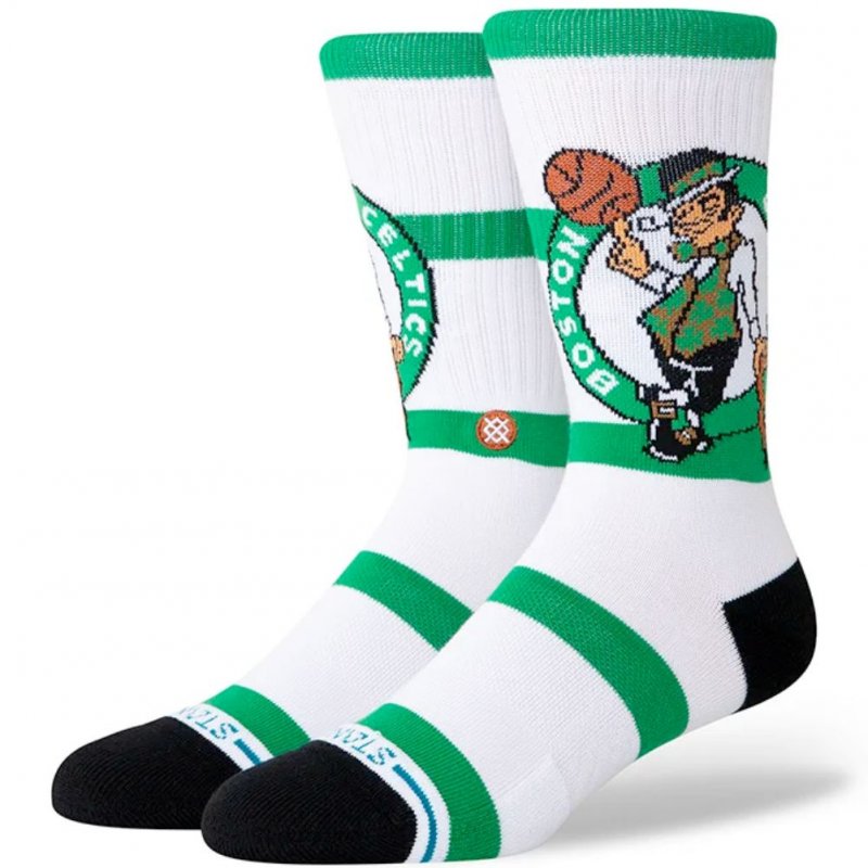 STANCE Chaussettes Homme Coton PREP BOS Blanc Vert NBA