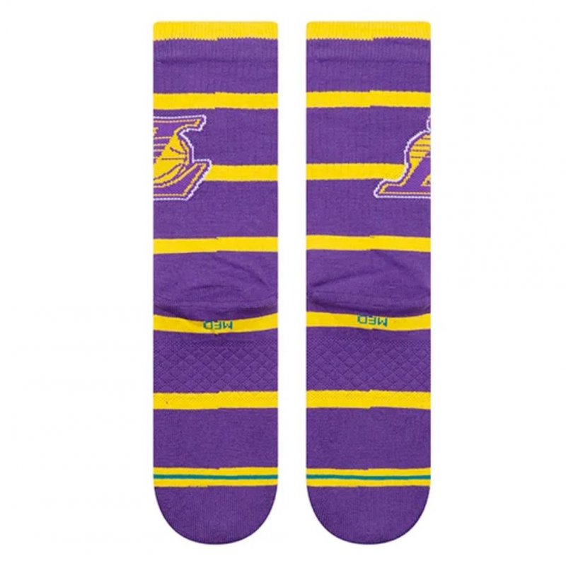 STANCE Chaussettes Homme Coton PREP LAL Violet Jaune NBA