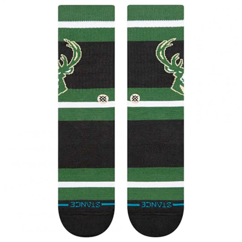 STANCE Chaussettes Homme Coton PREP MIL Noir Vert NBA