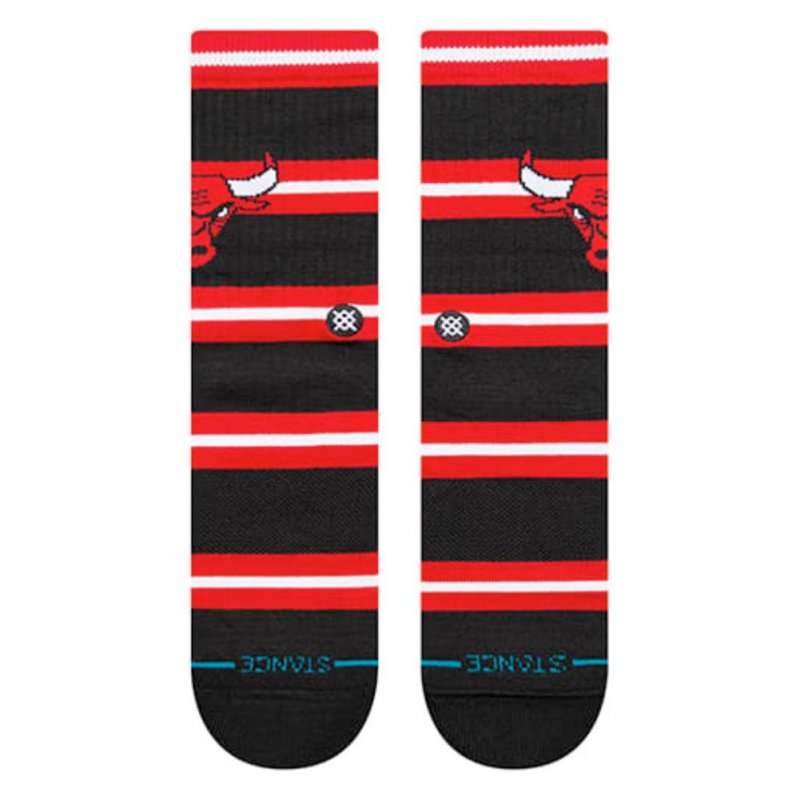 STANCE Chaussettes Homme Coton PREP CHI Noir Rouge NBA