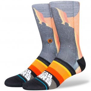 STANCE Chaussettes Homme Coton DARTH BY JAZ Noir Orange STAR WARS