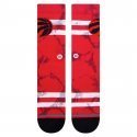 STANCE Chaussettes Homme Coton RAPTORS DYED Rouge Noir NBA