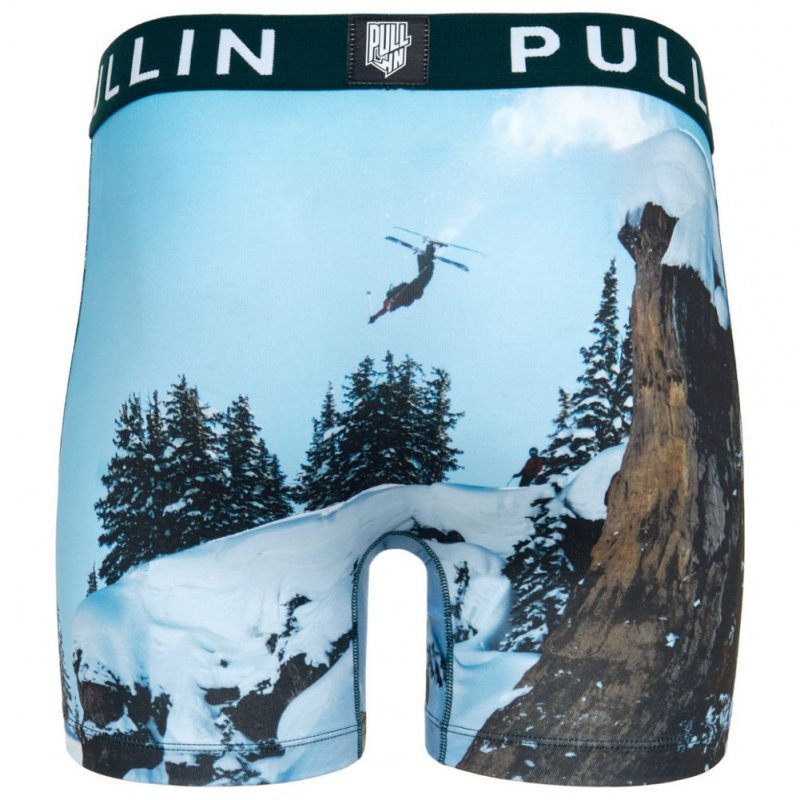 PULL IN Boxer Long Homme Microfibre GENEP Bleu Blanc