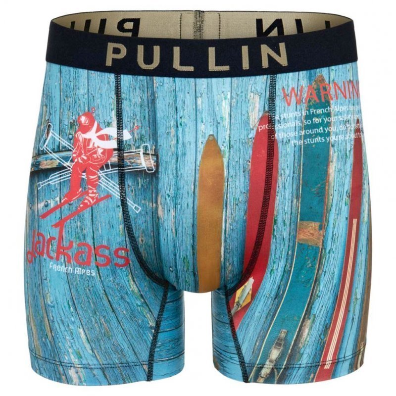 PULL IN Boxer Long Homme Microfibre JACKY Bleu Multicolore