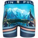 PULL IN Boxer Long Homme Microfibre MTWHITE Bleu Vert