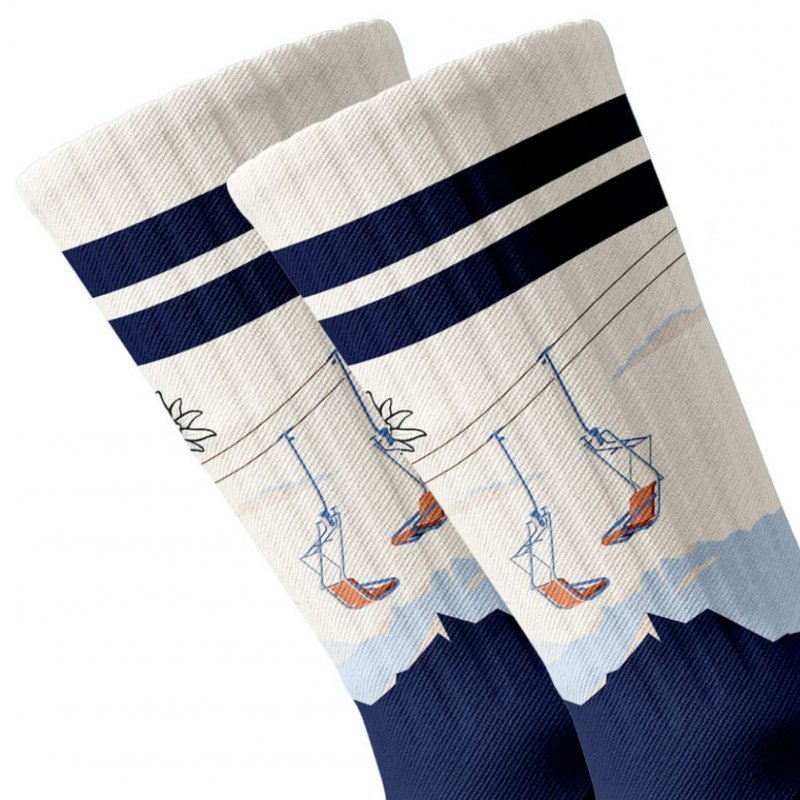 PULL IN Chaussettes Homme Coton EDENWEISS Blanc Bleu