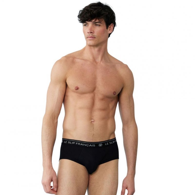 LE SLIP FRANÇAIS Slip Homme Coton INTREPIDE Noir