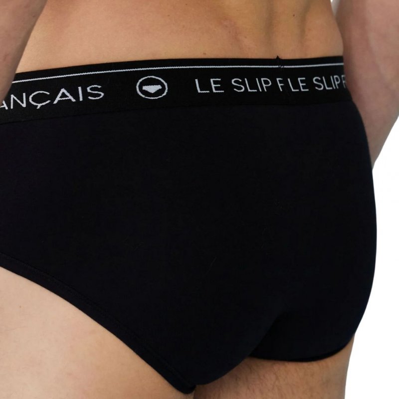 LE SLIP FRANÇAIS Slip Homme Coton INTREPIDE Noir