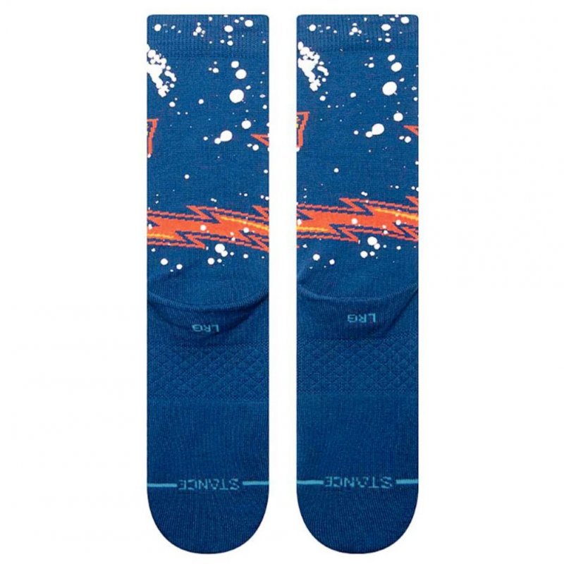 STANCE Chaussettes Homme Coton OVERSPRAY GSW Bleu Orange NBA