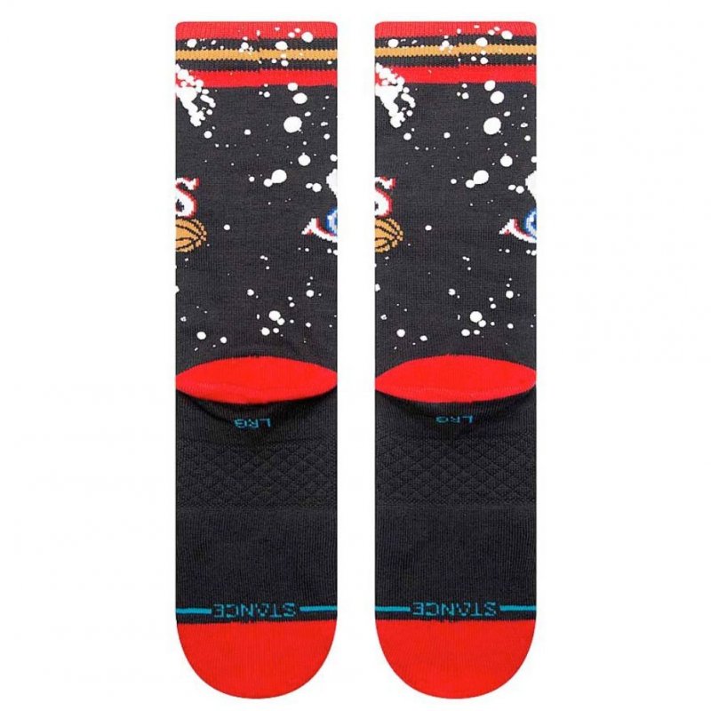 STANCE Chaussettes Homme Coton OVERSPRAY PHI Noir Blanc NBA