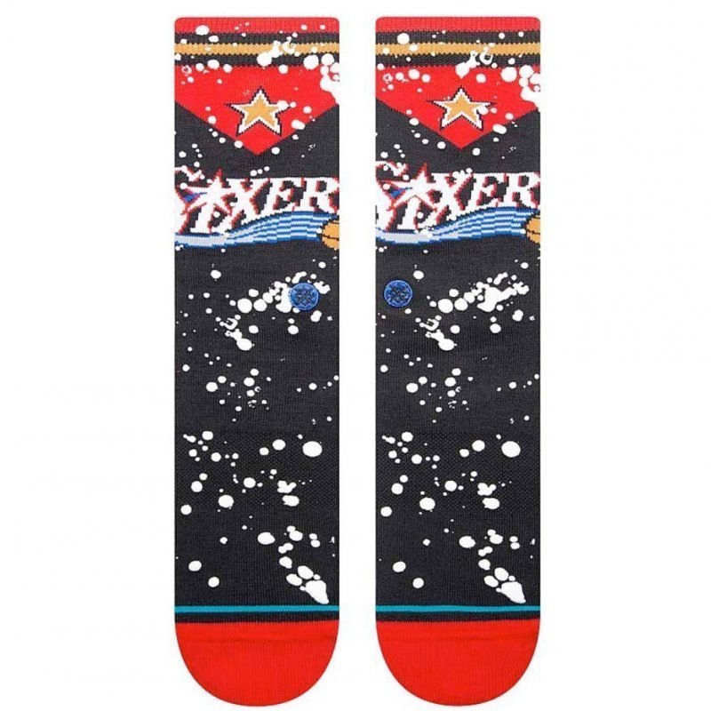 STANCE Chaussettes Homme Coton OVERSPRAY PHI Noir Blanc NBA