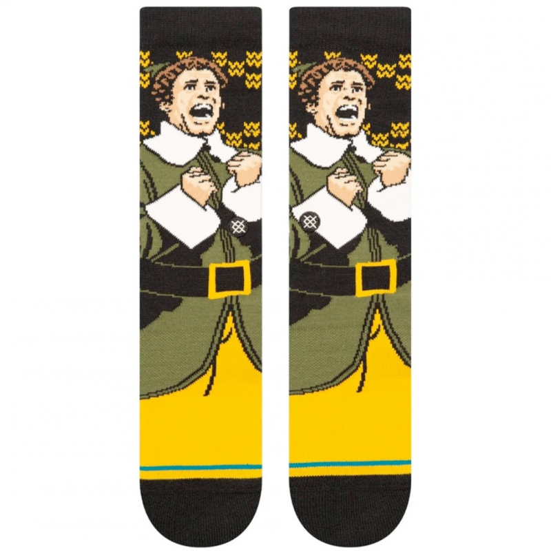 STANCE Chaussettes Homme Coton SMILINGS MY FAVORITE Noir Jaune