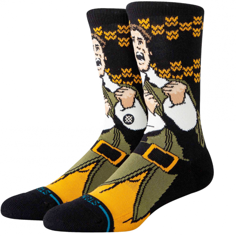 STANCE Chaussettes Homme Coton SMILINGS MY FAVORITE Noir Jaune