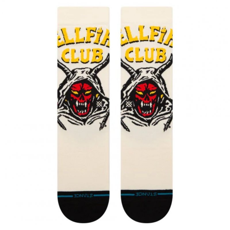 STANCE Chaussettes Homme Coton HELLFIRE Beige STRANGER THINGS