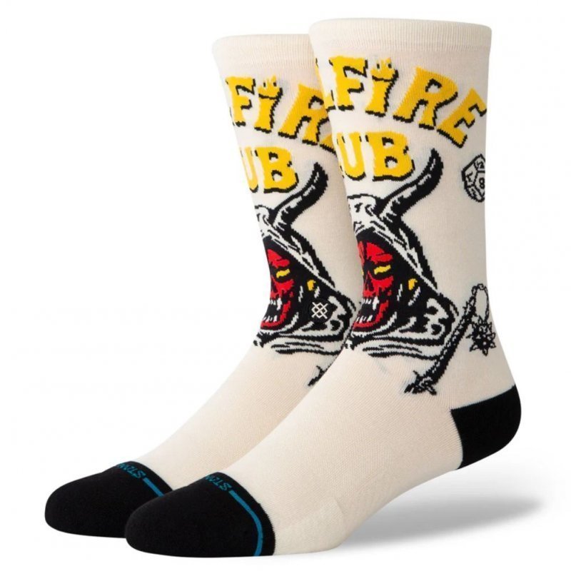 STANCE Chaussettes Homme Coton HELLFIRE Beige STRANGER THINGS