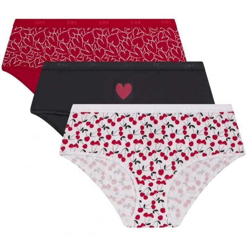 DIM Lot de 3 Boxers Femme Coton POCKETS STRETCH Dim Chéri