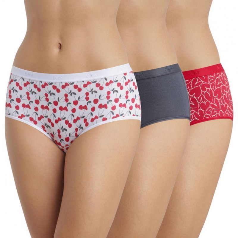 DIM Lot de 3 Boxers Femme Coton POCKETS STRETCH Dim Chéri