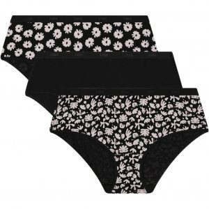 DIM Lot de 3 Boxers Femme Coton POCKETS STRETCH Black Bold