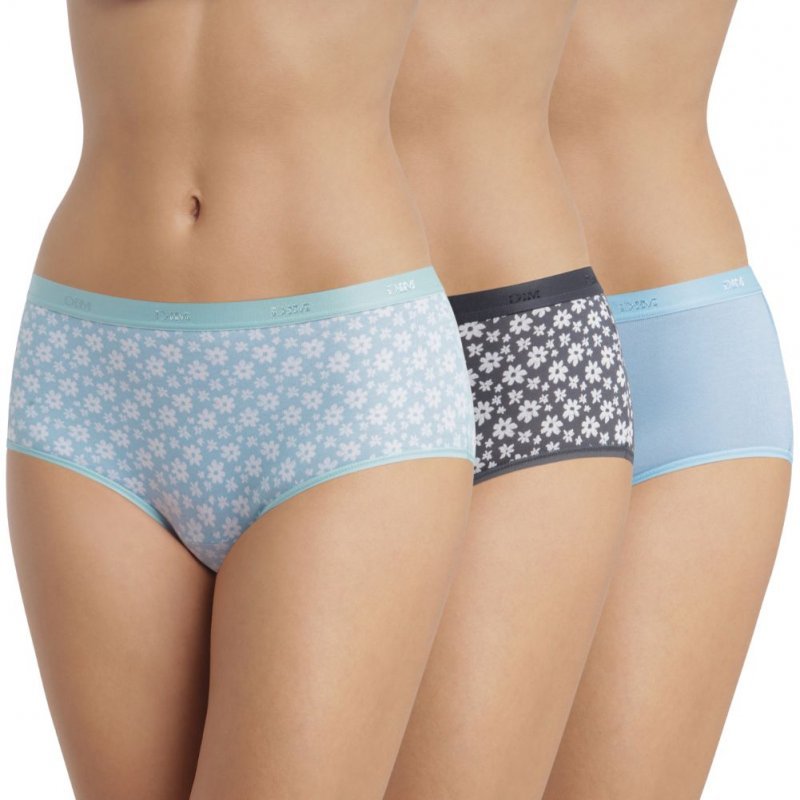 DIM Lot de 3 Boxers Femme Coton POCKETS STRETCH Sunday Bloom