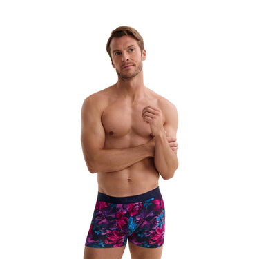 Boxer homme Coton Fushia/Lilas/Turquoise/Bleu Imprimé - Aubade Men