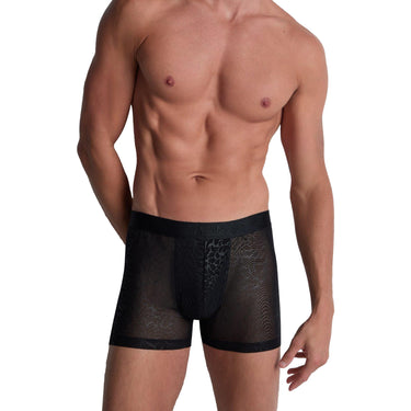 Boxer homme Polyester Noir Uni - Aubade Men