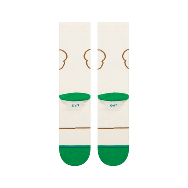 Paire de Chaussettes homme Tennis Fantaisie, Mode, Sportif Blanc cassé/Vert/Marron - Stance