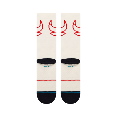 Paire de Chaussettes homme Tennis Fantaisie, Mode, Sportif Blanc cassé/Rouge/Noir - Stance