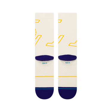 Paire de Chaussettes homme Tennis Fantaisie, Mode, Sportif Blanc cassé/Violet/Jaune - Stance