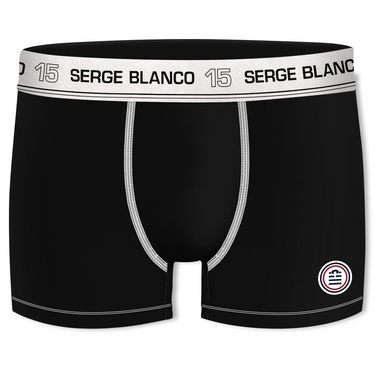 Lot de 10 Boxers homme Coton Noir/Gris/Blanc Uni - Serge Blanco