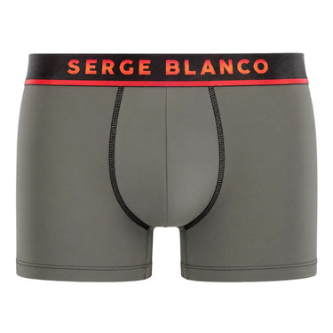 Lot de 3 Boxers homme Polyamide Kaki/Orange/Gris clair/Jaune/Noir/Blanc Uni - Serge Blanco