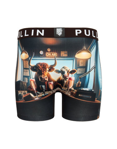 Boxer homme Polyester Noir/Marron/Gris Imprimé - Pull In