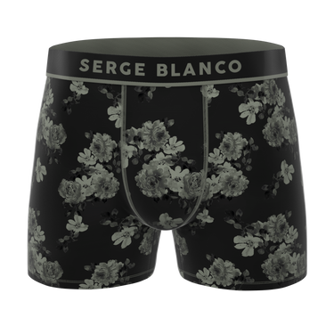 Lot de 3 Boxers homme Polyester Gris Foncé/Noir/Rouge Imprimé - Serge Blanco