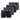 Lot de 4 Boxers homme Coton Noir/Bleu/Gris Foncé Uni - Pierre Cardin