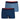 Lot de 2 Boxers homme Coton Bleu pétrole/Bleu clair/Rouge Uni - Eminence