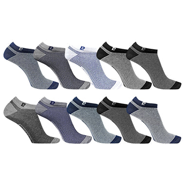 Lot de 10 Paires de Chaussettes homme Socquettes Mode Noir/Gris/Bleu marine/Blanc Imprimé - Pierre Cardin