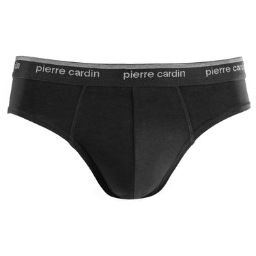 Lot de 3 Slips homme Coton Noir Uni - Pierre Cardin